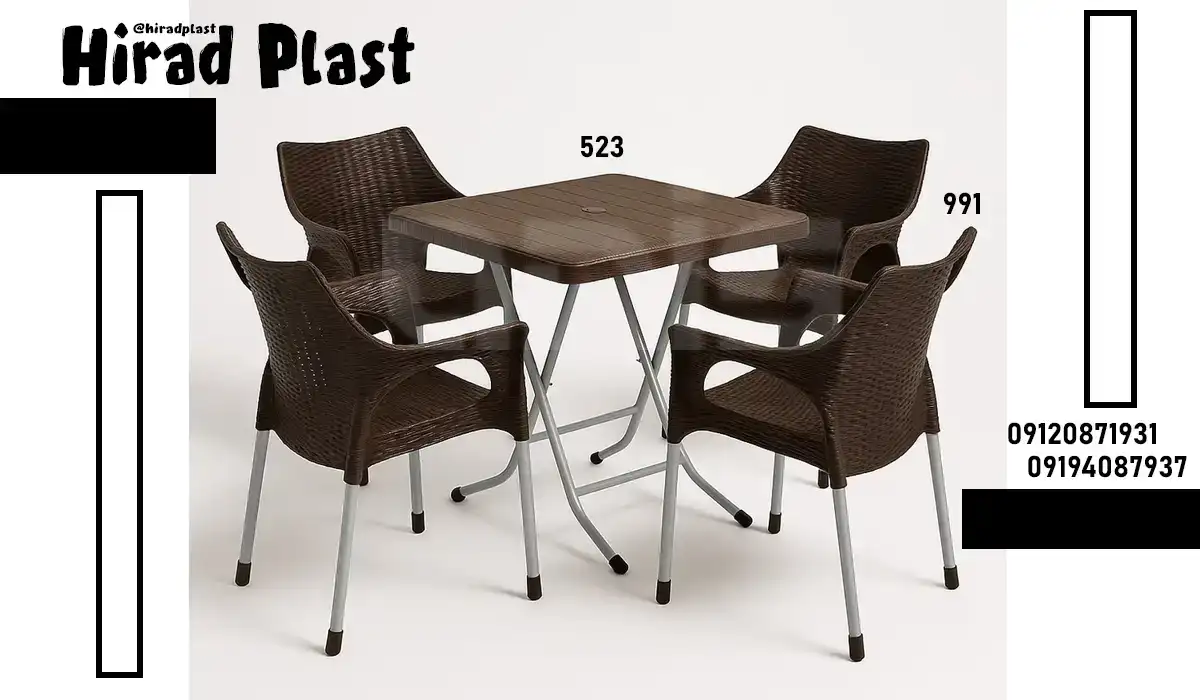 میز و صندلی پایه فلزی