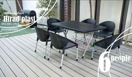 میز و صندلی پلاستیکی 6 نفره