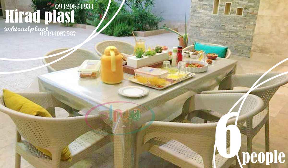 میز و صندلی پلاستیکی حصیربافت
