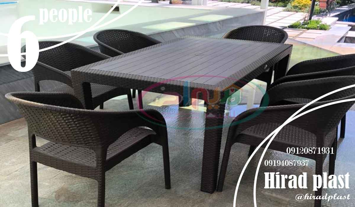 میز و صندلی پلاستیکی حصیری