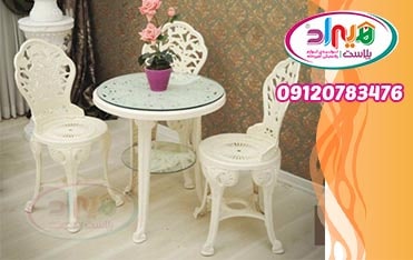 میز صندلی پلاستیکی طرح طاووسی