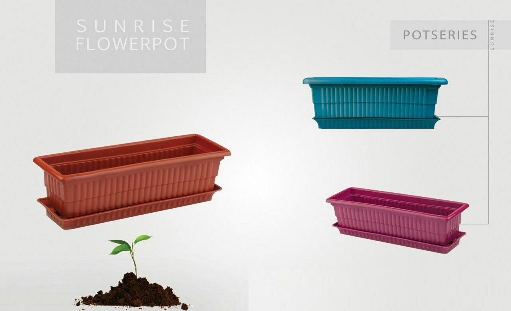 گلدان پلاستیکی دراز