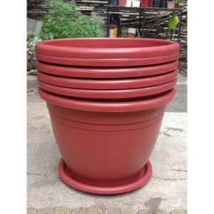 گلدان پلاستیکی رنگی بزرگ