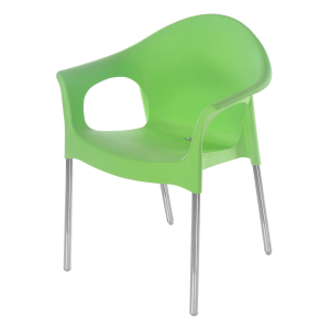 صندلی پلاستیکی پایه فلزی دسته دار
