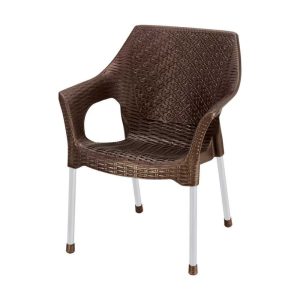 صندلی پلاستیکی پایه فلزی دسته دار