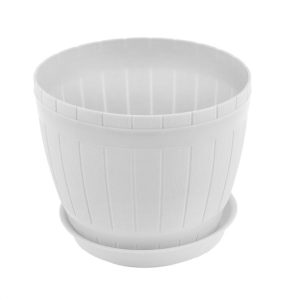 گلدان پلاستیکی سفید