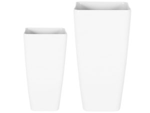 گلدان پلاستیکی سفید