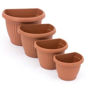 جدیدترین گلدان های پلاستیکی دیواری مشکی و طوسی