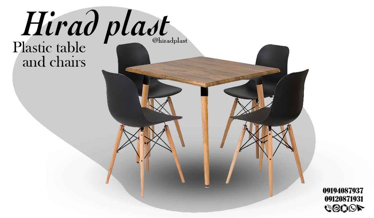 میز و صندلی چوبی چهارنفره