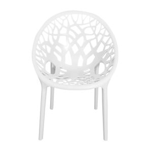 صندلی پلاستیکی مدل درختی پایه چوبی