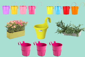 گلدان لب نرده ای کوچک