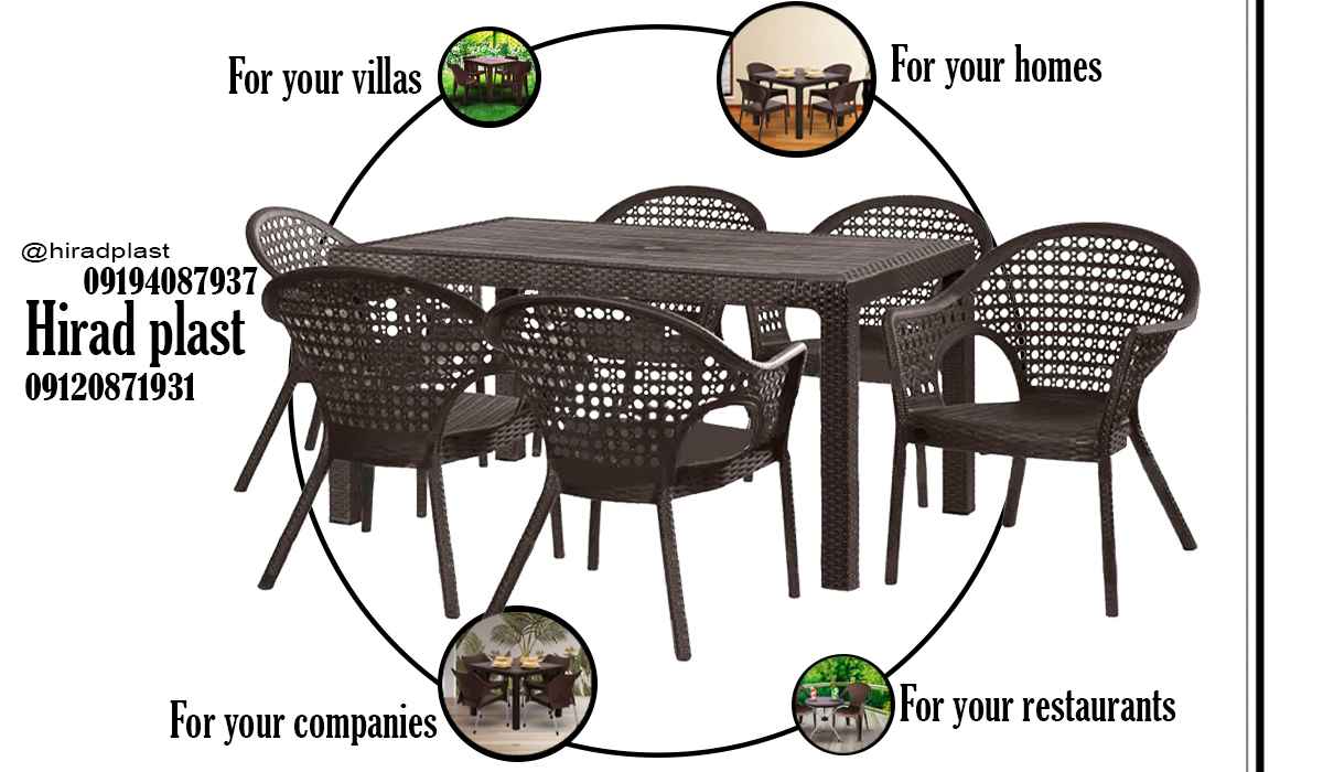 میز و صندلی پلاستیکی 6 نفره