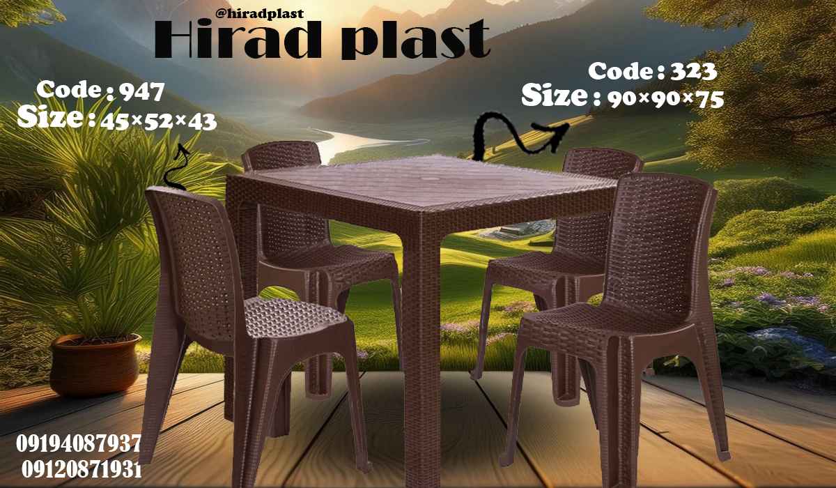 میز و صندلی پلاستیکی 6 نفره