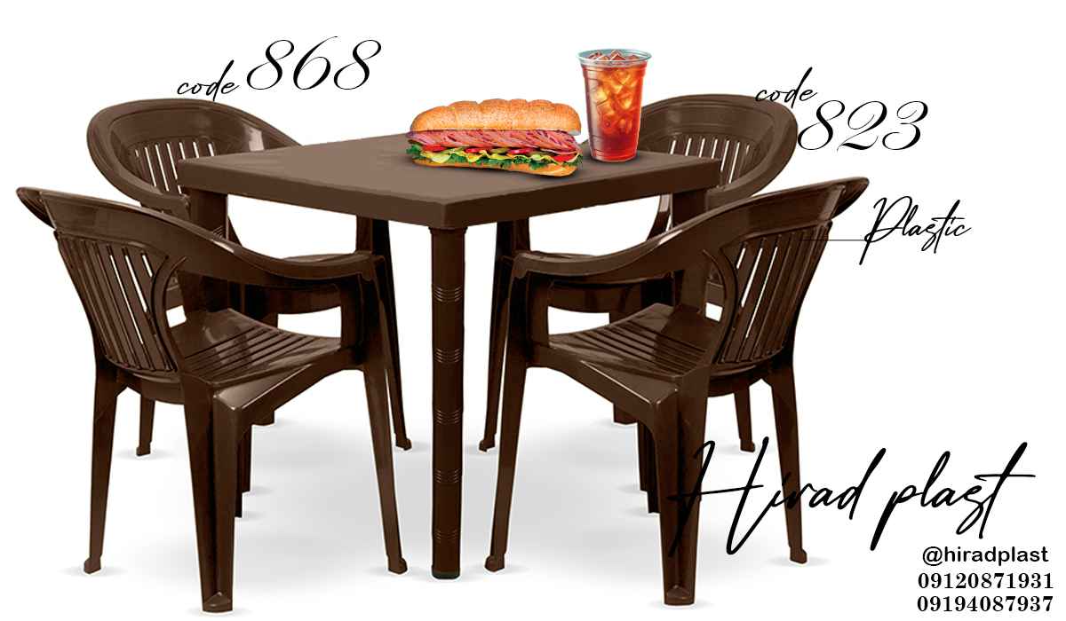 میز و صندلی پلاستیکی رستورانی