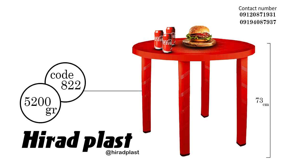میز پلاستیکی رنگی