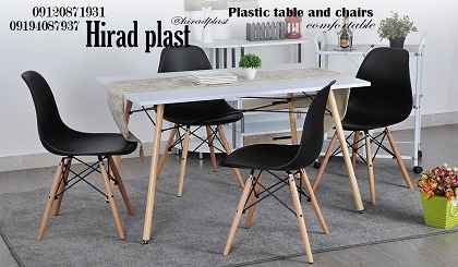 میز و صندلی پایه چوبی