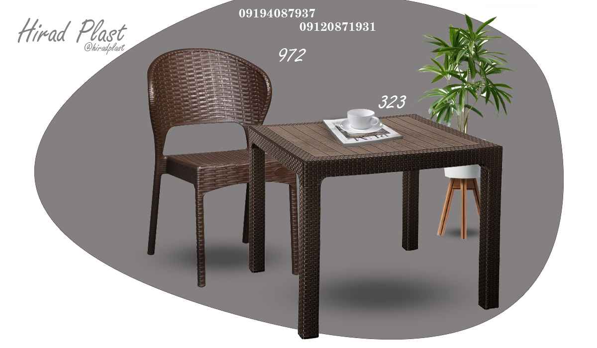 میز و صندلی پلاستیکی باغی