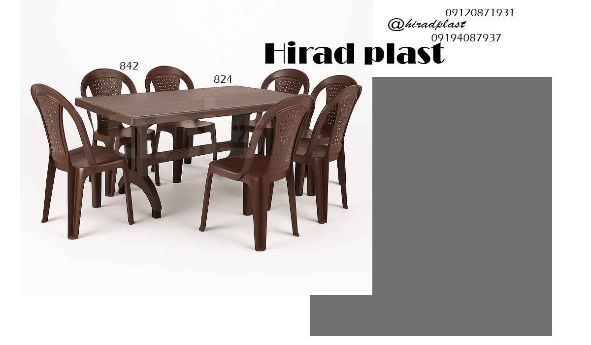 میز و صندلی پلاستیکی 6 نفره