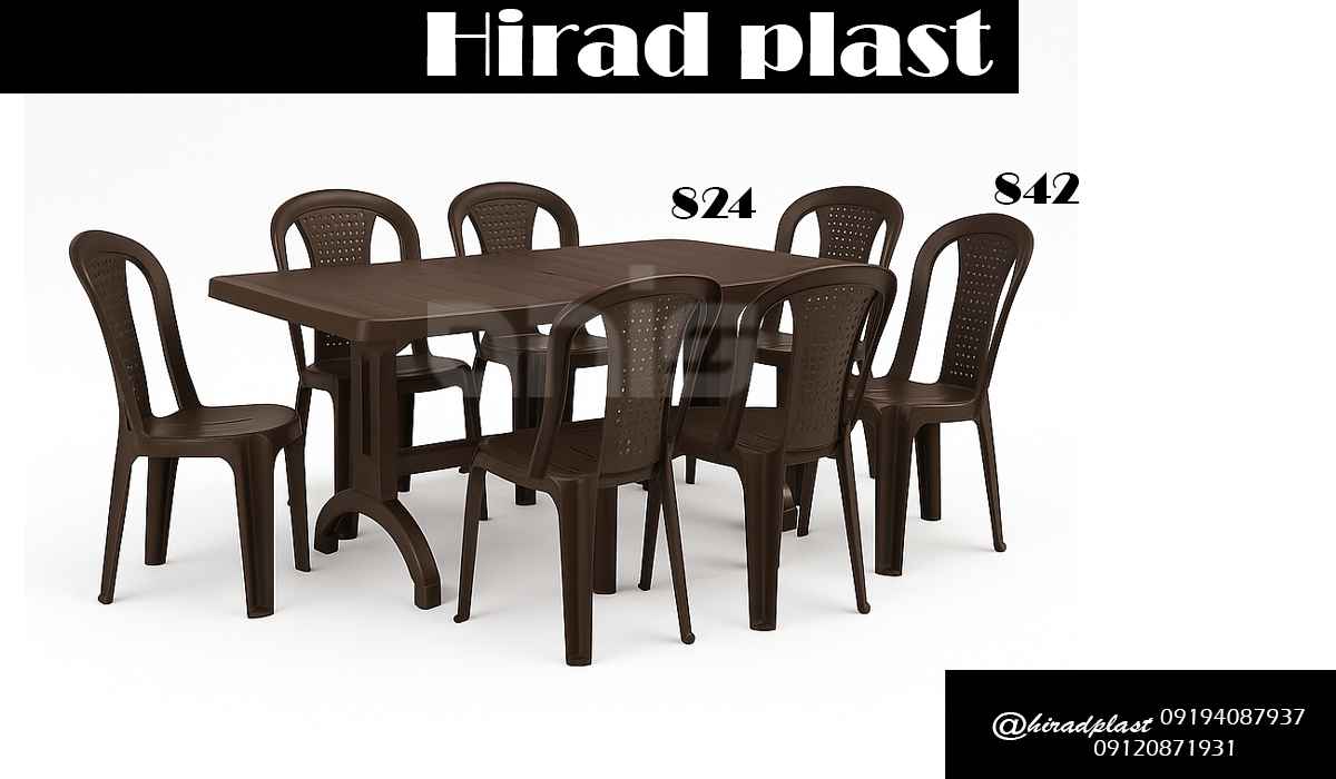 میز و صندلی پلاستیکی 6 نفره