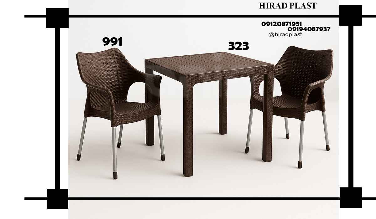 میز و صندلی پلاستیکی دو نفره