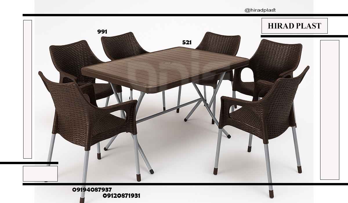 میز و صندلی پلاستیکی رستورانی